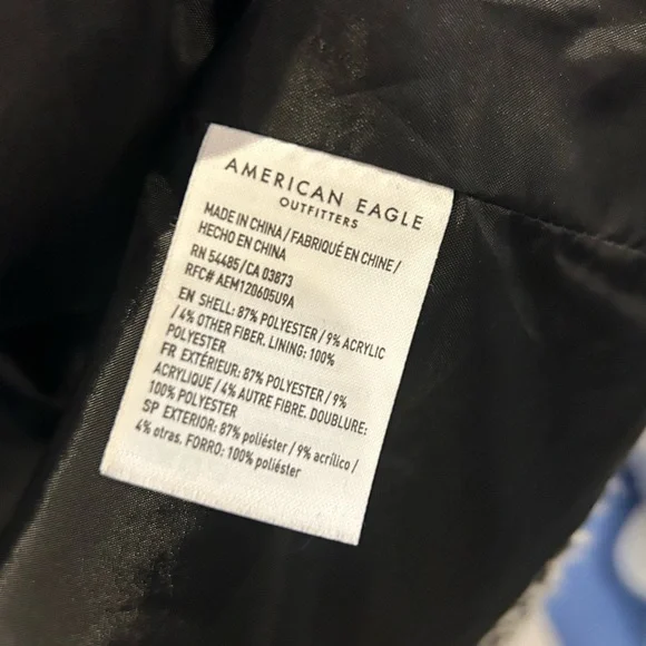 American Eagle Outfitters Houndstooth Pea Coat S - Picture 7 of 11